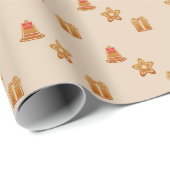 "Glocken, Geschenke und Sterne" Geschenkpapier (Rolleneckpunkt)