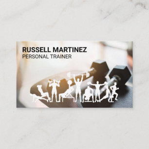 Glocken im Gym Ausübung der Fitness Visitenkarte