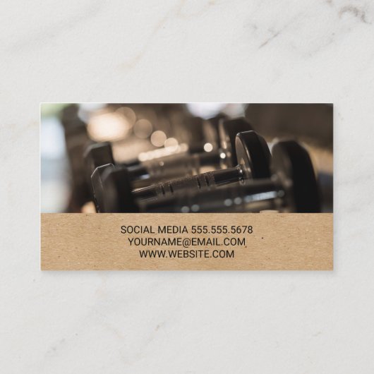 Glocken im Gym | Workout-Logo Visitenkarte (Rückseite)