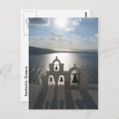 Glocken in Oia Postkarte (Vorne/Hinten)