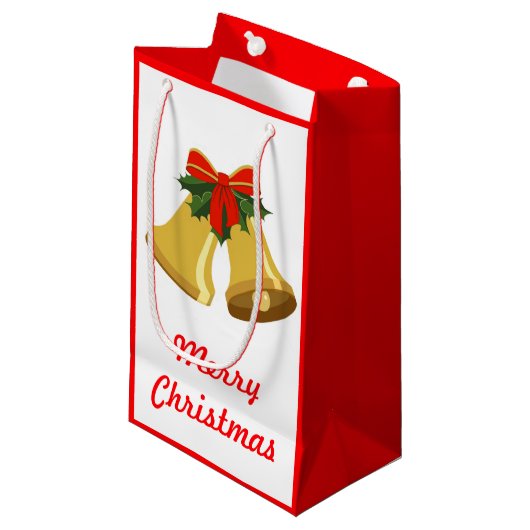 Glocken klingeln kleine geschenktüte (Vorderseite Schrägansicht)