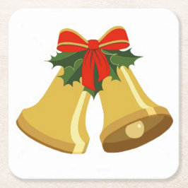 Glocken klingeln rechteckiger pappuntersetzer