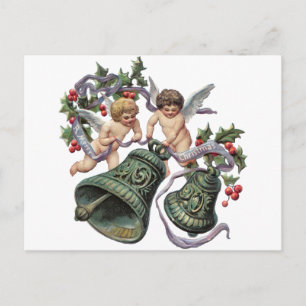 Glocken und Engel Postkarte
