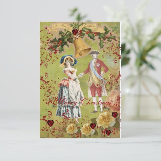 Glocken - Weihnachtskarten Einladung (Stehend Vorderseite)