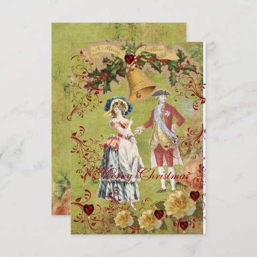 Glocken - Weihnachtskarten Einladung (Vorne/Hinten)