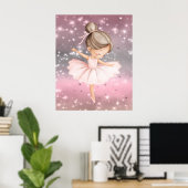 Glockenballerina Tänzerin Leinwand Poster (Heimbüro)