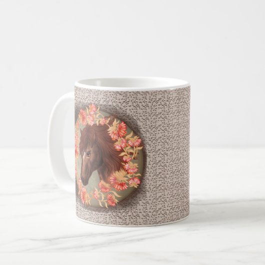 Glockenblume Kastanie Tasse (Vorderseite Links)