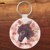 Glockenblume Kastanienpferd Schlüsselanhänger (Vorderseite)