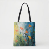 Glockenblumen – Abstrakte blühende Wiese in Bewegu Tasche (Vorderseite)