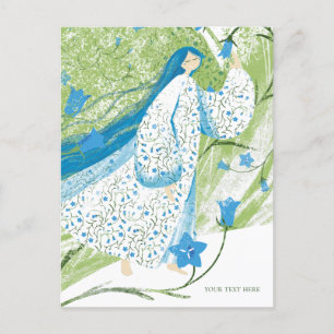 Glockenblumen Postkarte