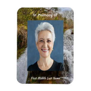 Glockenblumen-Wasserfall-Landschaft   Erinnerungsa Magnet
