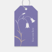 Glockenblumen, weiss. geschenkanhänger (Vorderseite)