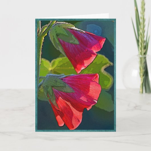 Glockenförmige Blume Karte (Vorderseite)