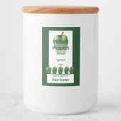 Glockengelb Paprikaschoten Grün 2x3 Lebensmitteletikett (Vorderseite)