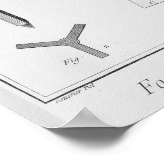 Glockengießen, Illustration aus der Enzyklopädie Poster (Ecke)