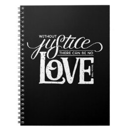 Glockenhaken ohne Gerechtigkeits-Schwarz-Notizbuch Notizblock