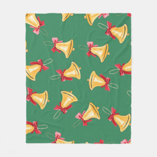 Glockenmuster Grün Nahtlos Fleecedecke