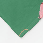 Glockenmuster Grün Nahtlos Fleecedecke (Ecke)