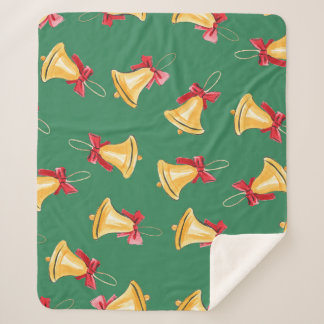 Glockenmuster Grün Nahtlos Sherpadecke