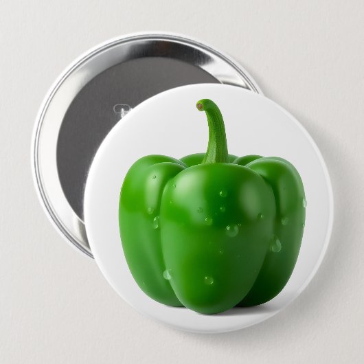 Glockenpaprika mit Wassertropfen Button (Vorne & Hinten)