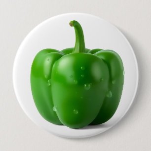 Glockenpaprika mit Wassertropfen Button