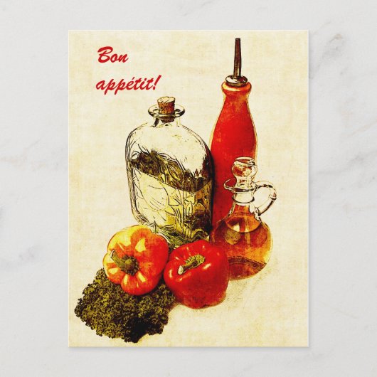 Glockenpfeffer und Öle Bonbon Appetit Postkarte (Vorderseite)