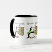 GLOCKENSPIEL PENGUIN "Spread Cheer" Sandra Boynton Tasse (Vorderseite Links)