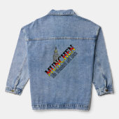 Glockenspielturm in München, Bayern, Deutschland Jeansjacke (Rückseite)
