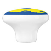 Glockentüre und Schublade aus gelbem Pickleball Ke Keramikknauf (Seitenansicht)