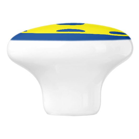 Glockentüre und Schublade aus gelbem Pickleball Ke Keramikknauf (Seitenansicht)