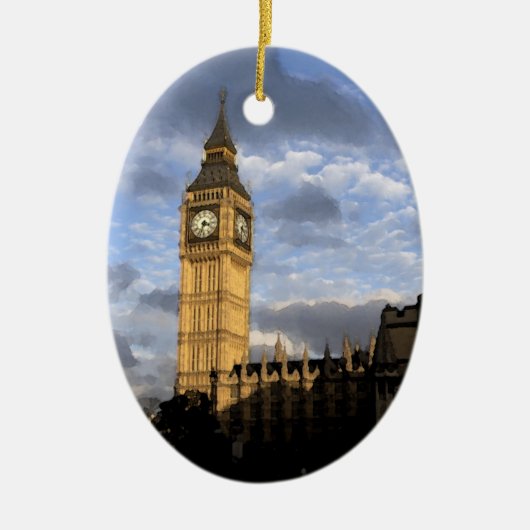 Glockenturm Keramik Ornament (Vorne)