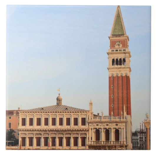 Glockenturm, Piazza San Marco, Venedig Fliese (Vorderseite)