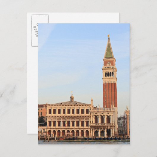 Glockenturm, Piazza San Marco, Venedig Postkarte (Vorne/Hinten)