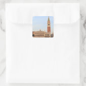 Glockenturm, Piazza San Marco, Venedig Quadratischer Aufkleber (Tasche)