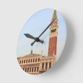 Glockenturm, Piazza San Marco, Venedig Runde Wanduhr (Winkel)