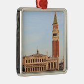 Glockenturm, Piazza San Marco, Venedig Silbernes Ornament (Rechts)