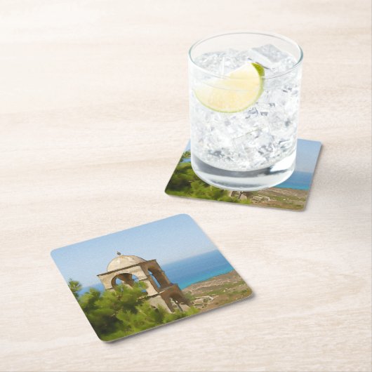 Glockenturm Rechteckiger Pappuntersetzer (Vor Ort)