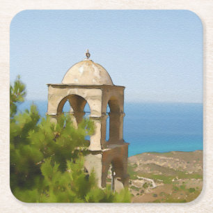 Glockenturm Rechteckiger Pappuntersetzer