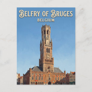 Glockenturm von Brügge Belgien Postkarte