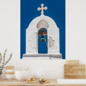 Glockenturm von Mykonos Poster (Küche)
