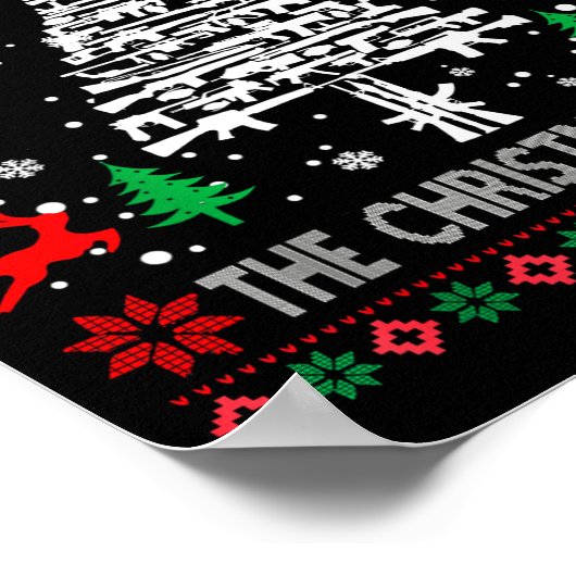 Glockin' Around The Christmas Tree Gun Owner Ugly  Poster (Ecke)