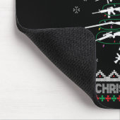 Glocking Around The Christmas Tree hässlicher Weih Mousepad (Ecke)