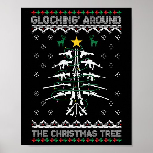 Glocking Around The Christmas Tree hässlicher Weih Poster (Vorne)
