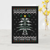 Glocking Around The Christmas Tree Ugly Christmas  Karte (Gelbe Blume)