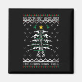 Glocking Around The Christmas Tree Ugly Christmas Magnet (Vorne)