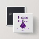 "Glöckner" mit Namen und Hochzeits-Datum Button (Vorne & Hinten)