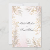 Glod Leaf Islamische Hochzeit Einladung (Rückseite)