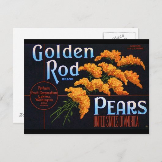 Gloden Rods Pears Postkarte (Vorne/Hinten)
