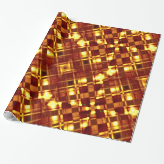 Gloden Shiny Tartan Kariert, Muster Geschenkpapier (Ungerollt)