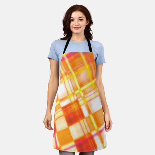 Gloden Shiny Tartan Kariert, Muster Schürze (Getragen)